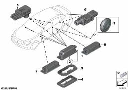 Διάφορα φώτα diagram for BMW 5 Series F07 GT 520d