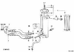 Ölversorgung-Ölfilter diagram for BMW 7 Series E32 750iL