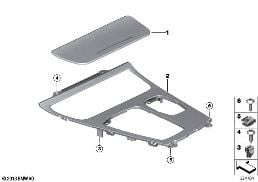 DECOR TRIMS, CENTRE CONSOLE diagram for BMW 5 Series F07 GT LCI 530dX