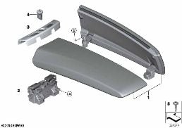 ARMREST, CENTRE CONSOLE diagram for BMW 5 Series F07 GT LCI 530dX