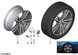 Rueda AL BMW M doble radio 442-19'' diagram for BMW 3 Series F30 316i