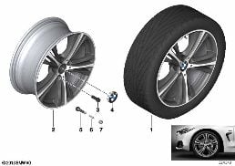 Rueda AL BMW radio estr. 407-19'' diagram for BMW 3 Series F30 316i