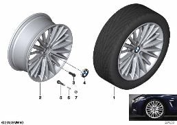 Rueda AL BMW multirradio 399-19'' diagram for BMW 3 Series F30 316i