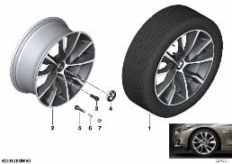 Rueda AL BMW diseño turbina 402-19'' diagram for BMW 3 Series F30 316i