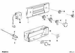 RADIO-INSTALLATION PARTS diagram for BMW 7 Series E23 732i