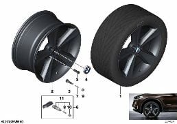 Llanta aleac. BMW radios estrella 128 diagram for BMW X6 F16 35iX