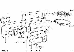 RADIO-INSTALLATION PARTS diagram for BMW 3 Series E21 320