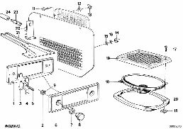 SINGLE COMPONENTS STEREO SYSTEM diagram for BMW 7 Series E23 732i