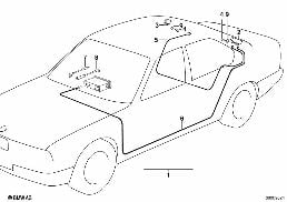 SINGLE PARTS F REAR WINDOW ANTENNA diagram for BMW 8 Series E31 850Ci