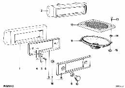 SINGLE COMPONENTS STEREO SYSTEM diagram for BMW 5 Series E12 528