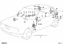 SINGLE COMPONENTS SOUND SYSTEM diagram for BMW 7 Series E23 732i