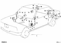 SINGLE COMPONENTS SOUND SYSTEM diagram for BMW 3 Series E30 325i