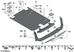 TRIM PANEL, TRUNK FLOOR diagram for BMW 5 Series F11 550i