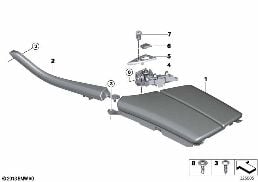 Apoyabrazo, consola central diagram for BMW 5 Series F10 LCI 530d