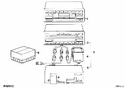 Radio Mexico Electronic Safety diagram for BMW 7 Series E32 750iL