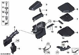 CONTROL UNIT BOX diagram for BMW 5 Series F10 550i