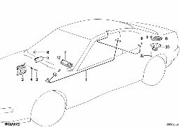SINGLE COMPONENTS STEREO SYSTEM diagram for BMW 8 Series E31 850Ci