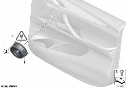 SINGLE PARTS, STEREO SYSTEM, DOOR FRNT diagram for BMW X5 F15 25d