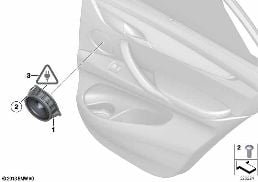 SINGLE PARTS, STEREO SYSTEM, DOOR REAR diagram for BMW X5 F15 25d