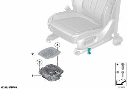 COMPONENTS CENTRAL BASS diagram for BMW X5 F15 25d