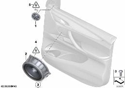 SINGLE PARTS F FRONT DOOR HIFI SYSTEM diagram for BMW X5 F15 25d