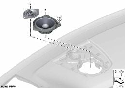 LOUDSPEAKER, INSTRUMENT PANEL diagram for BMW X5 F15 25d