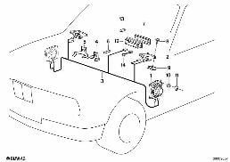 SINGLE COMPONENTS MONO SYSTEM diagram for BMW 5 Series E34 518i