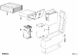 Radiozubehör diagram for BMW 7 Series E32 750iL