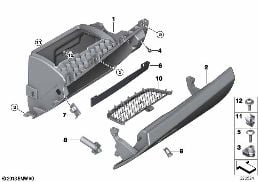 GLOVE BOX diagram for BMW X5 M F85 X5 M