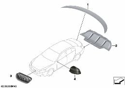 M PERFORMANCE AERODYNAMICS ACC.PARTS diagram for BMW 6 Series F12 LCI 640i