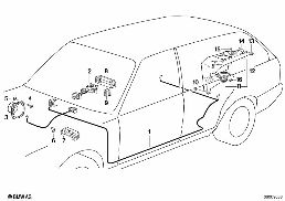 SINGLE COMPONENTS STEREO SYSTEM diagram for BMW 3 Series E30 325ix