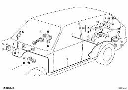 SINGLE COMPONENTS SOUND SYSTEM diagram for BMW 3 Series E30 325ix