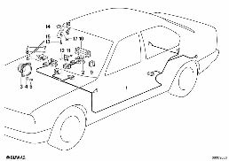 Einzelteile HiFi System diagram for BMW 7 Series E32 750iL