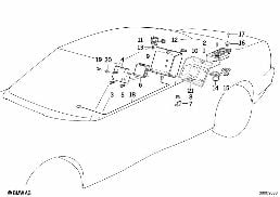SINGLE COMPONENTS HIFI SYSTEM diagram for BMW 8 Series E31 850Ci