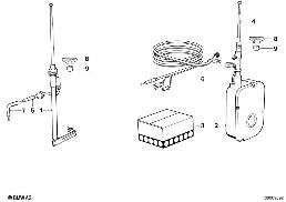 ANTENNA ACCESSORIES diagram for BMW 5 Series E12 528