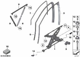 DOOR WINDOW LIFTING MECHANISM FRONT