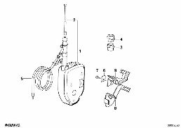 Wyposażenie do anteny diagram for BMW 5 Series E34 535i