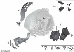 SINGLE PARTS, HEADLIGHT LED diagram for BMW 5 Series F10 LCI 518d