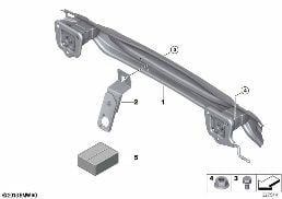 RETROFIT, PREPARATIONS FOR REAR CARRIER diagram for BMW X1 E84 23dX