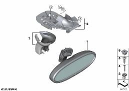 Innenspiegel automatisch abblendend diagram for BMW MINI R56 Cooper