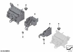 BRACKET F BODY CONTROL UNITS AND MODULES diagram for BMW 3 Series E46 318i