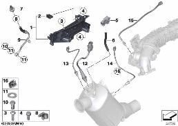 Capt. filtre particules/pièc.rapportées diagram for BMW 3 Series F31 320d ed