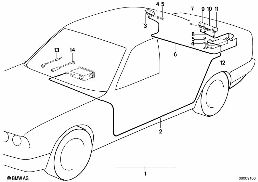 Antennen-Diversity diagram for BMW 7 Series E32 750iL
