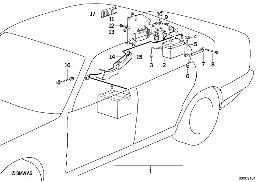 Nachrüstsatz 2.Batterie diagram for BMW 7 Series E32 750iL