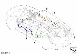 DOOR CABLE HARNESSES diagram for BMW 4 Series F32 428iX