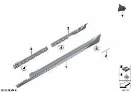 M COVER FOR ROCKER PANEL / WHEEL ARCH diagram for BMW 6 Series F06 Gran Coupé 650i