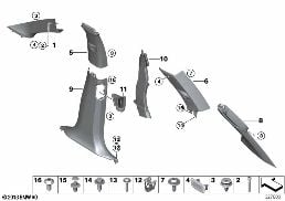 TRIM PANEL A- / B- / C- / D-COLUMN diagram for BMW X5 M F85 X5 M