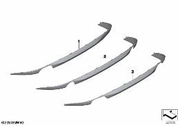 TRIM, DECOR ELEMENTS, REAR diagram for BMW 5 Series F07 GT LCI 530dX
