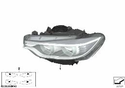 Světlomet diagram for BMW 4 Series F82 M4 M4 GTS