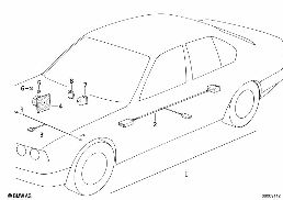 HANDS-FREE TELEPHONE diagram for BMW 5 Series E34 540i